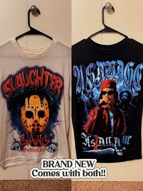 Slaughter Gang Graphic Crewneck Tee - White size ( S )